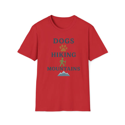 Dogs Hiking Mountains T-Shirt