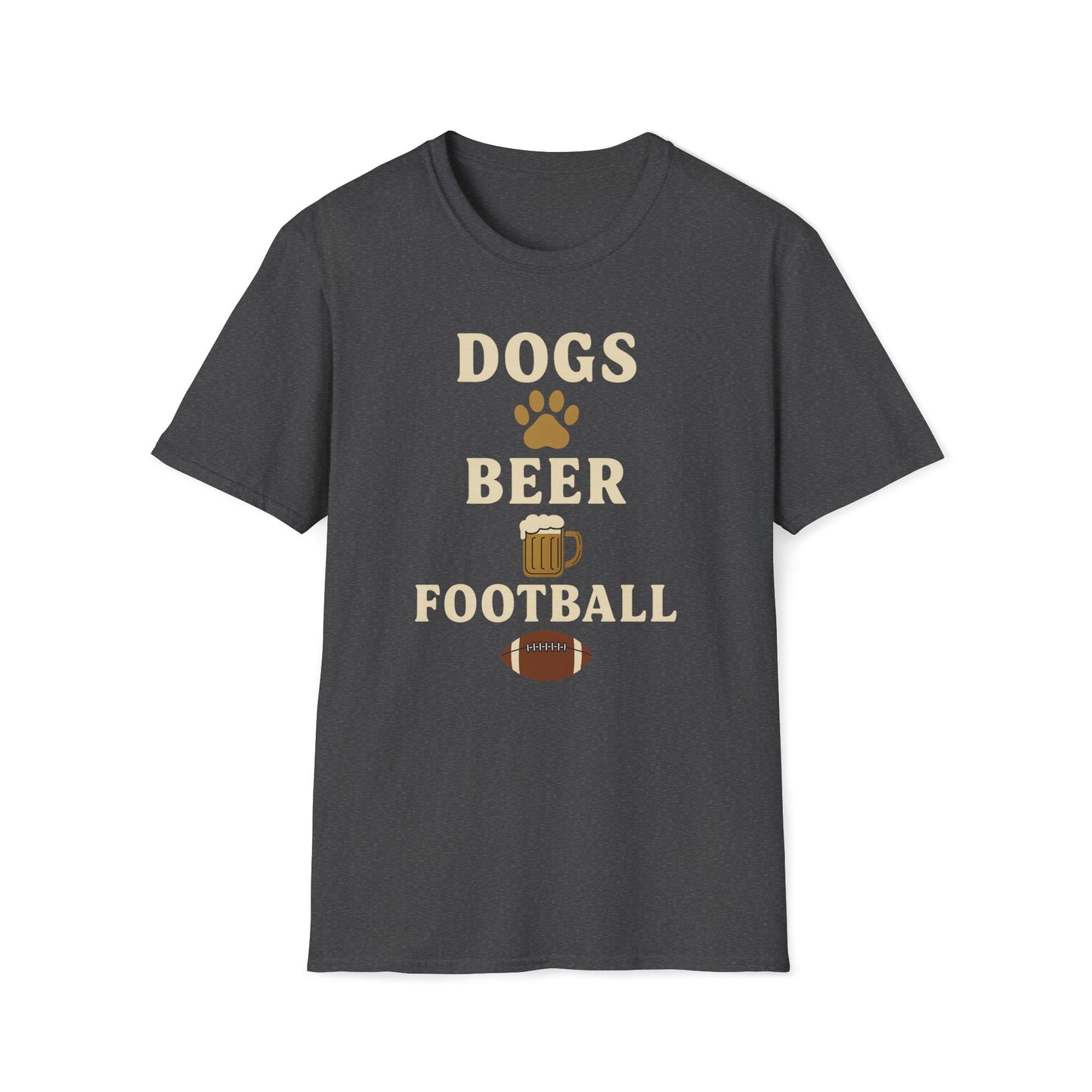 Dogs Beer Football T-Shirt