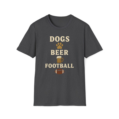 Dogs Beer Football T-Shirt