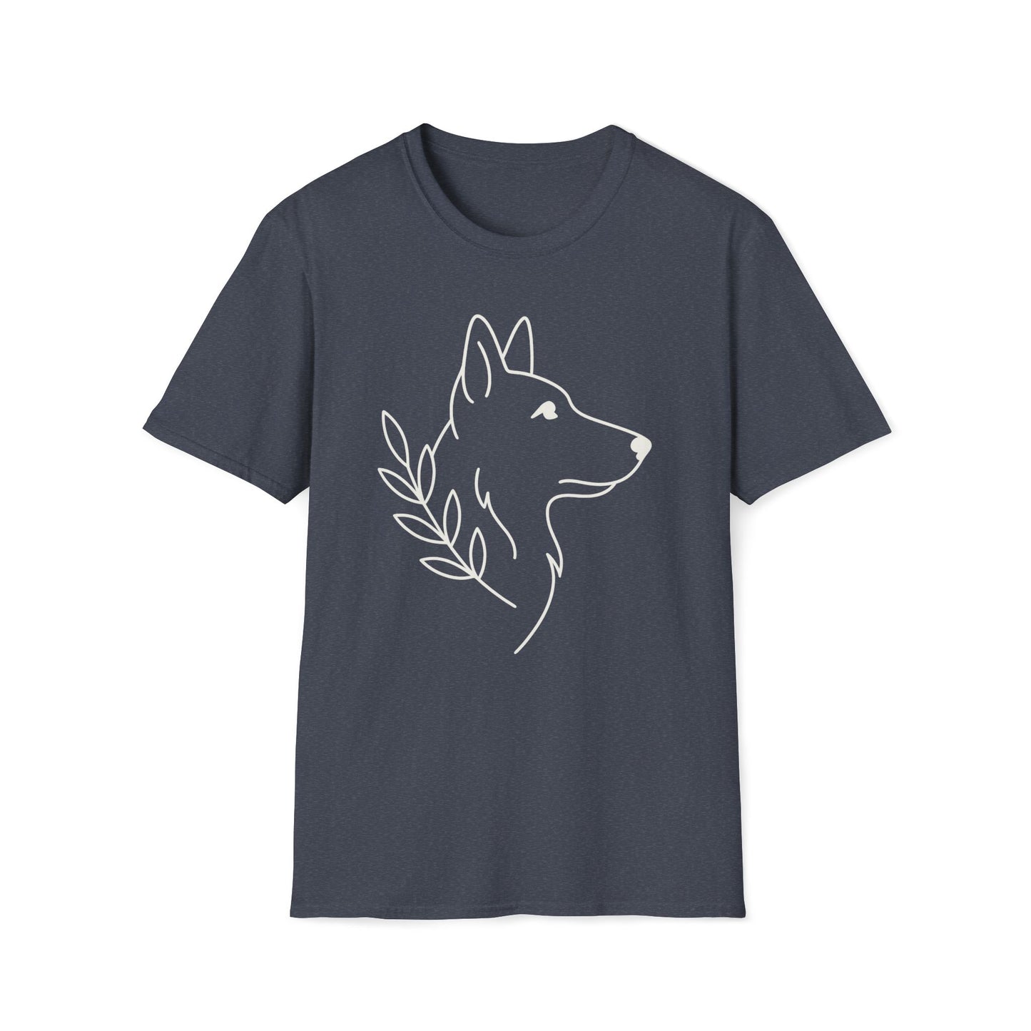 Floral German Shepherd W T-Shirt