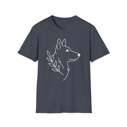 Floral German Shepherd W T-Shirt