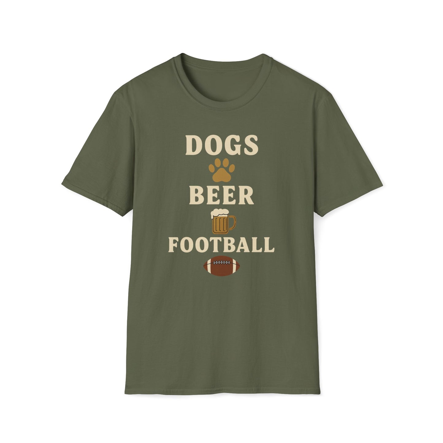 Dogs Beer Football T-Shirt