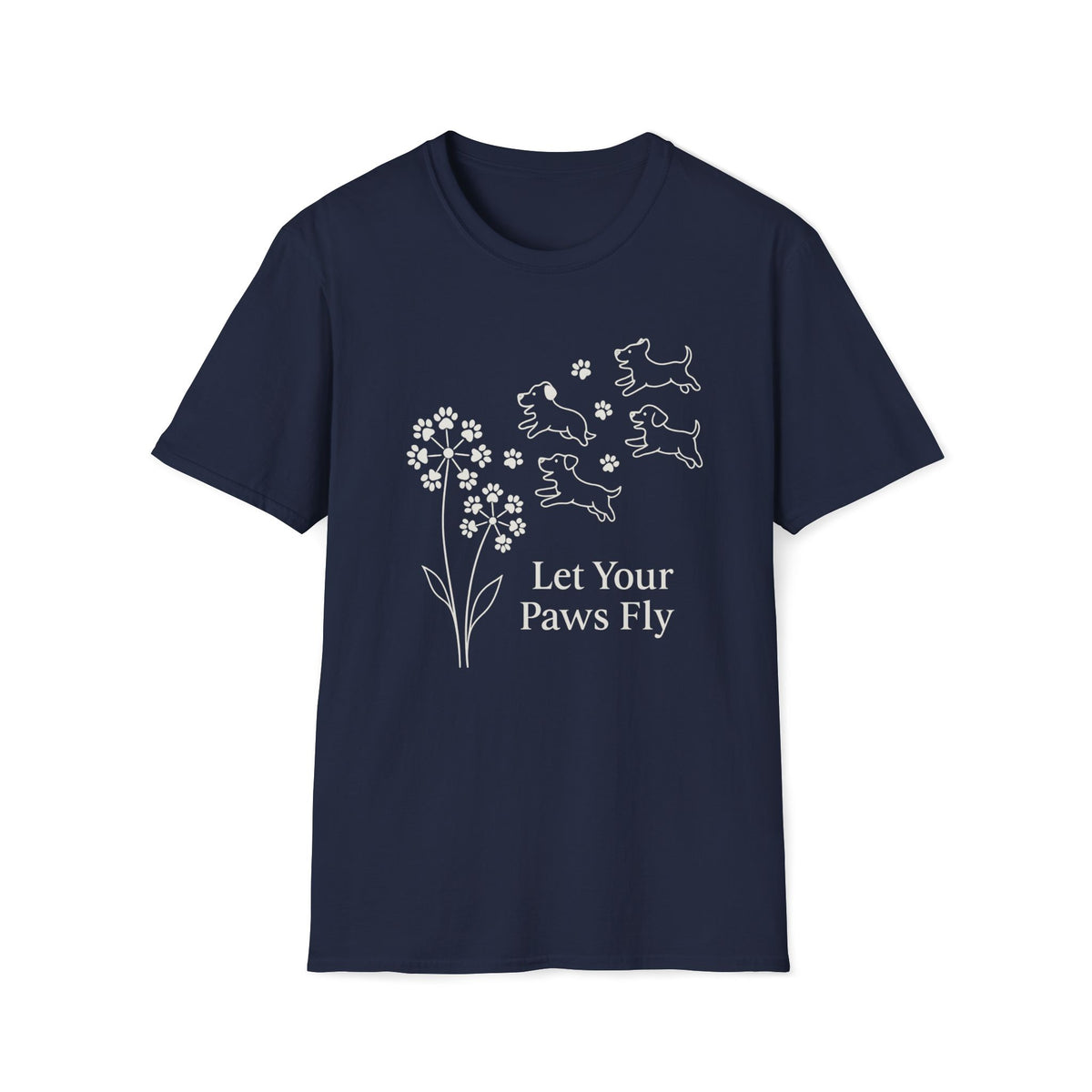 Paws Fly Floral W T-Shirt