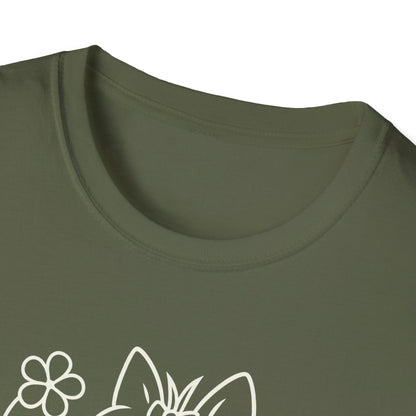 Floral heart Yorkie W T-Shirt