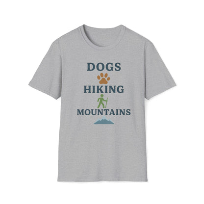 Dogs Hiking Mountains T-Shirt