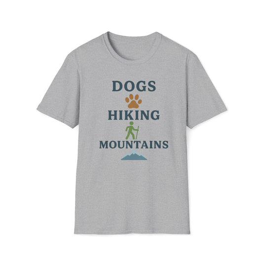 Dogs Hiking Mountains T-Shirt