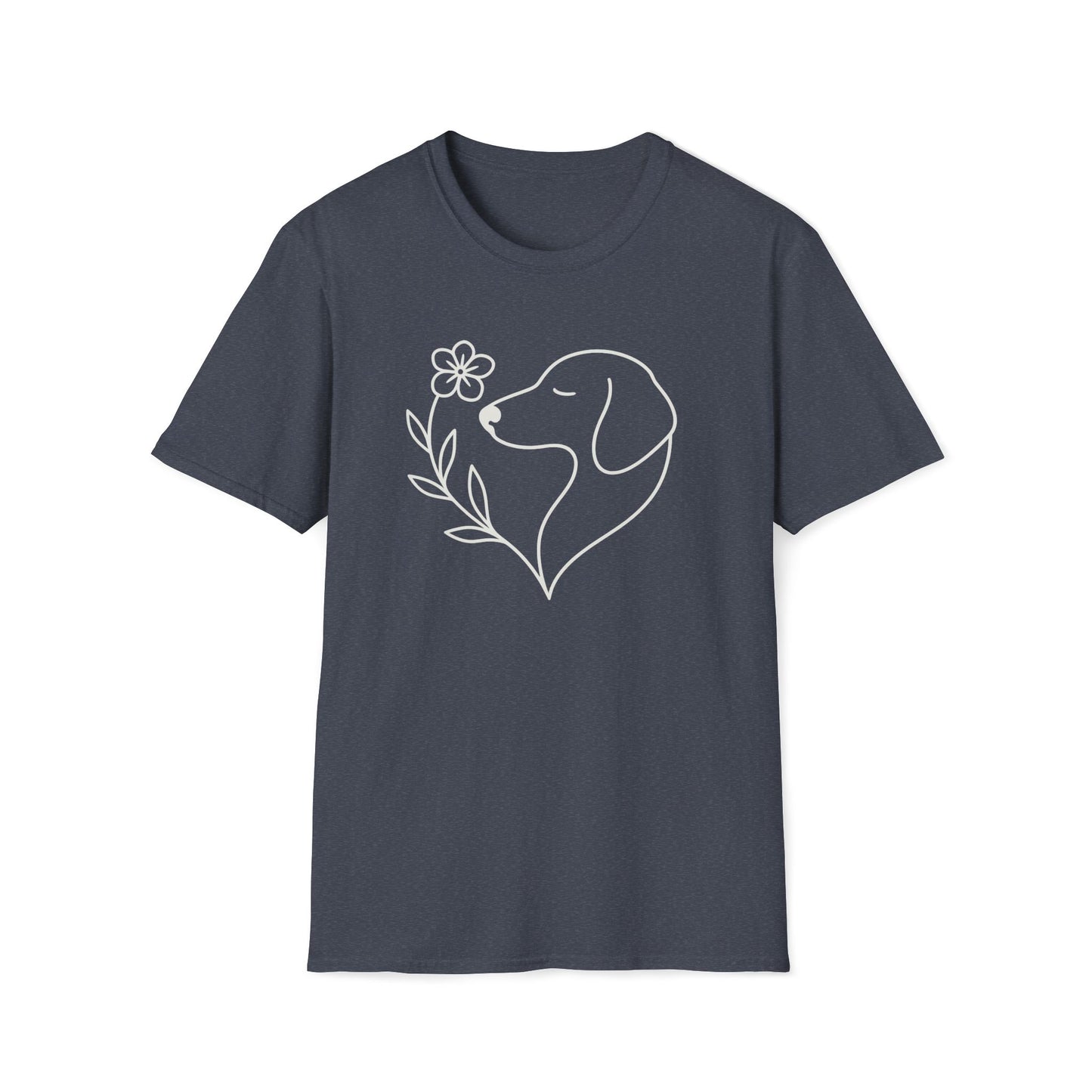 Floral Heart Dachshund W T-Shirt