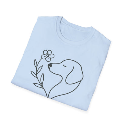 Floral Heart Dachshund B T-Shirt