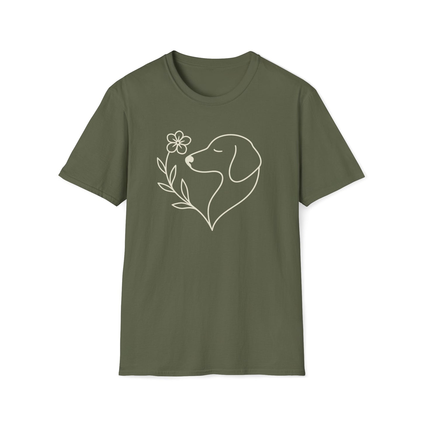 Floral Heart Dachshund C T-Shirt