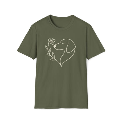 Floral Heart Dachshund C T-Shirt