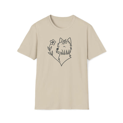 Floral Heart Yorkie B T-Shirt
