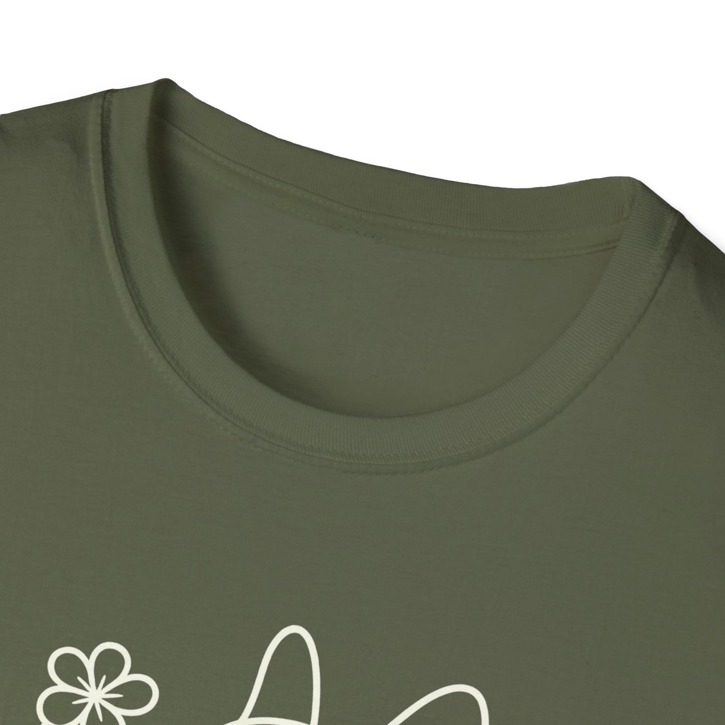 Floral Heart Frenchie W T-Shirt